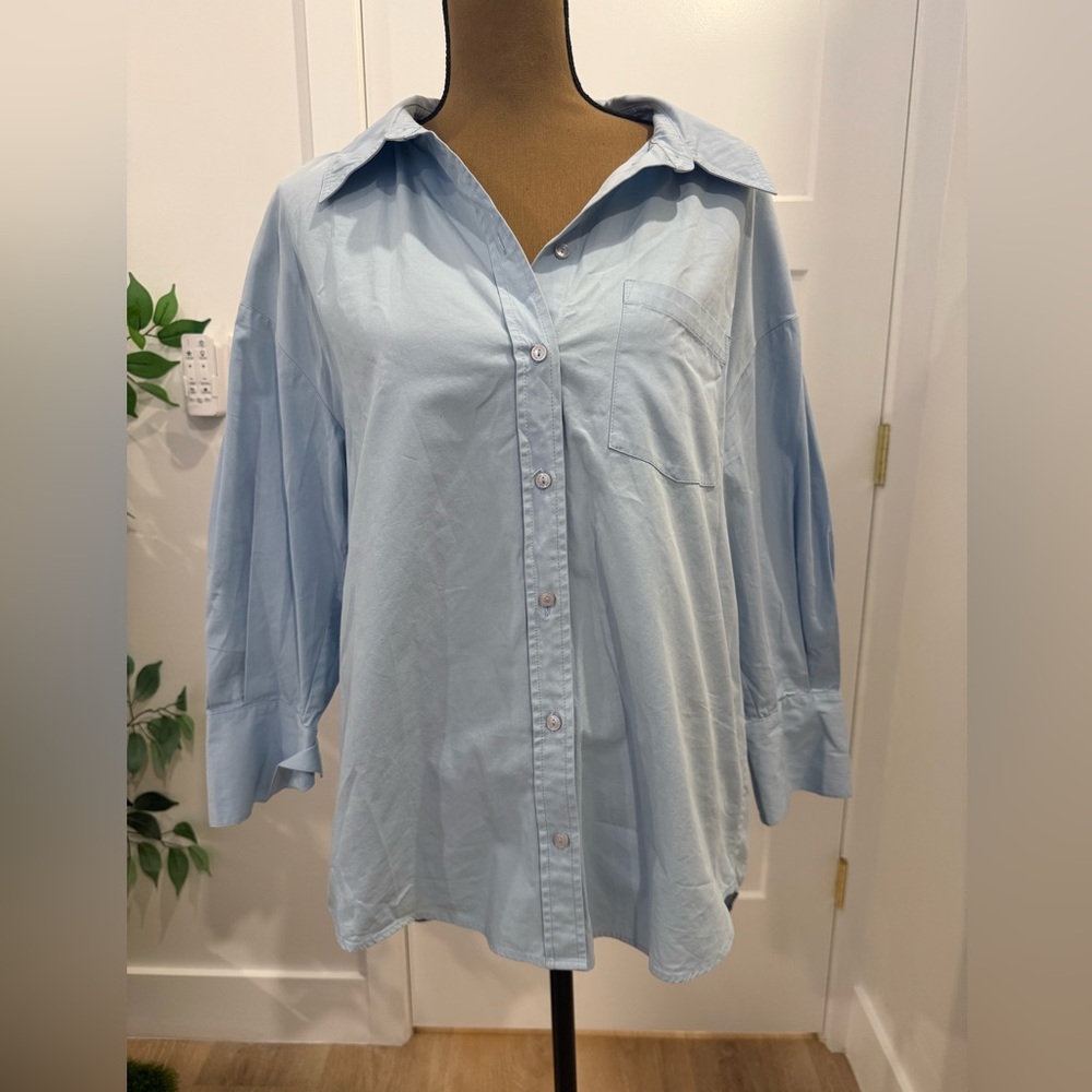 Anine Bing Sky Blue Cotton Top